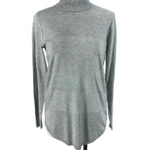 Apt.9 Heather Grey Light Stripe Turtleneck Sweater‎ Size Small